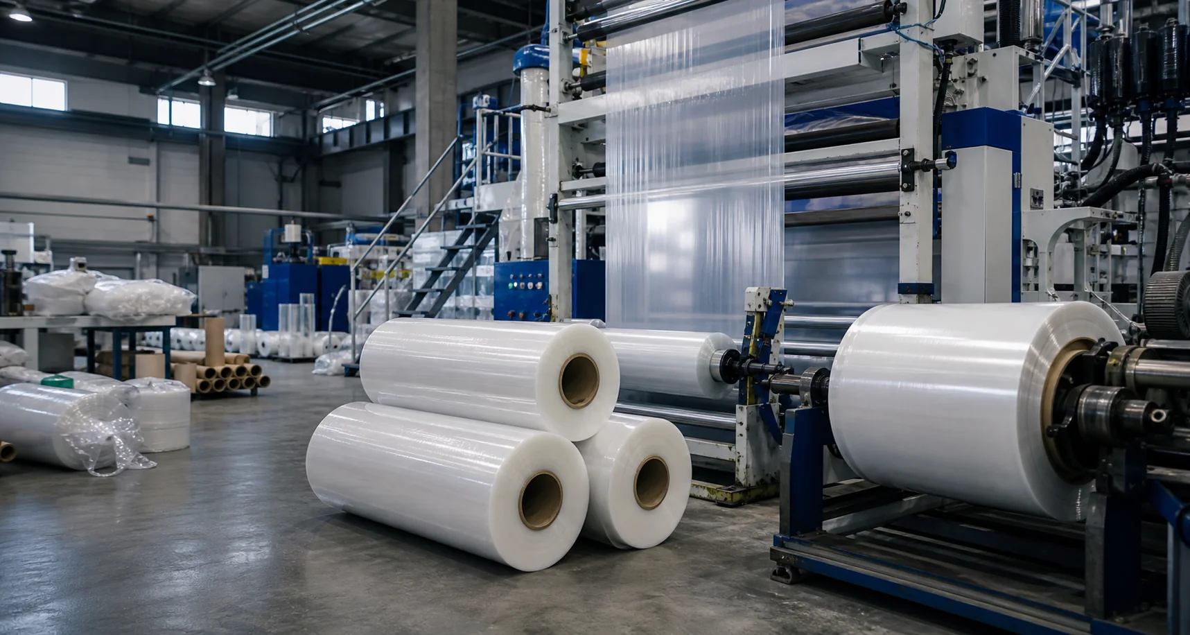 Plastik üretim ve ambalaj hattı